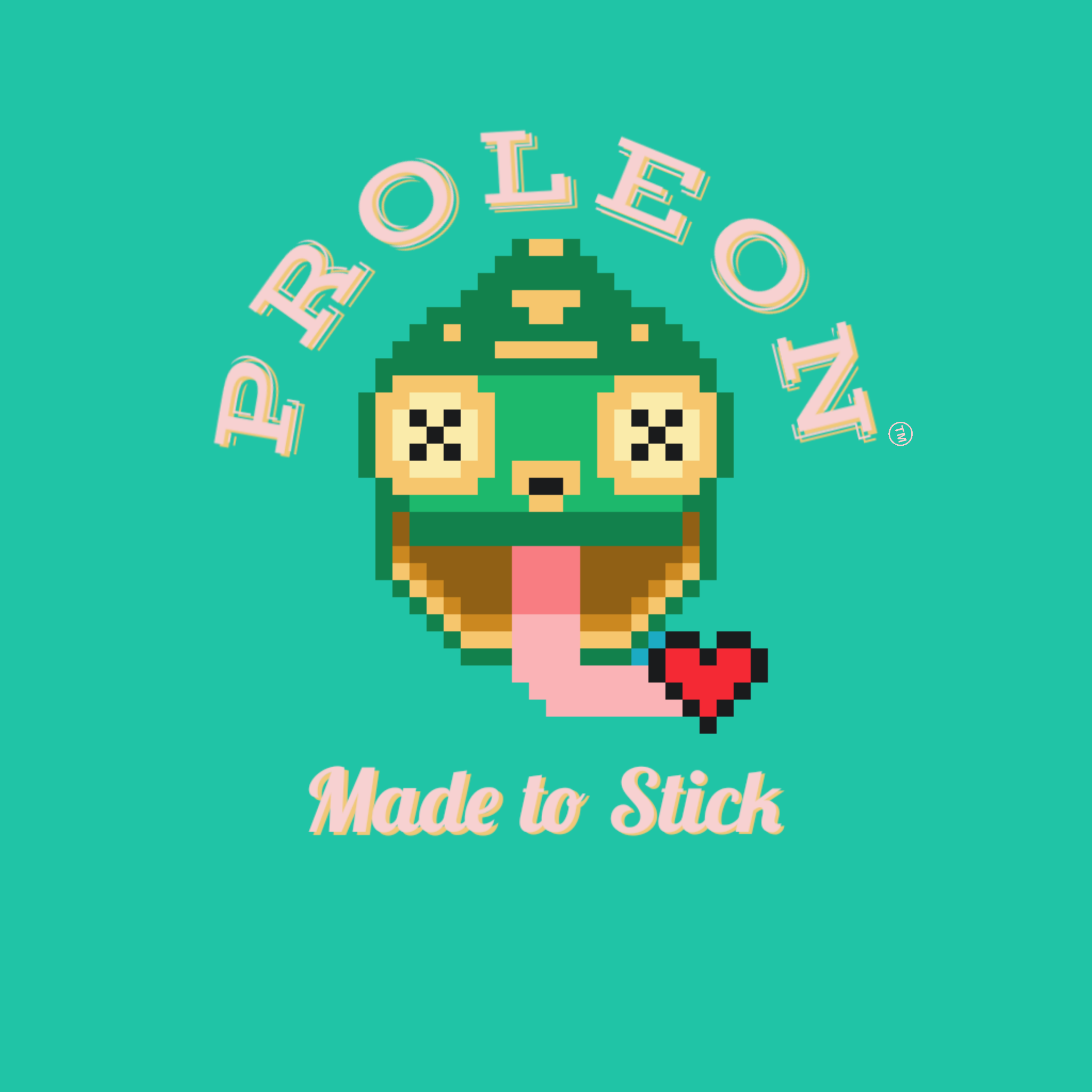 Proleon pixel chameleon logo, Made to Stick